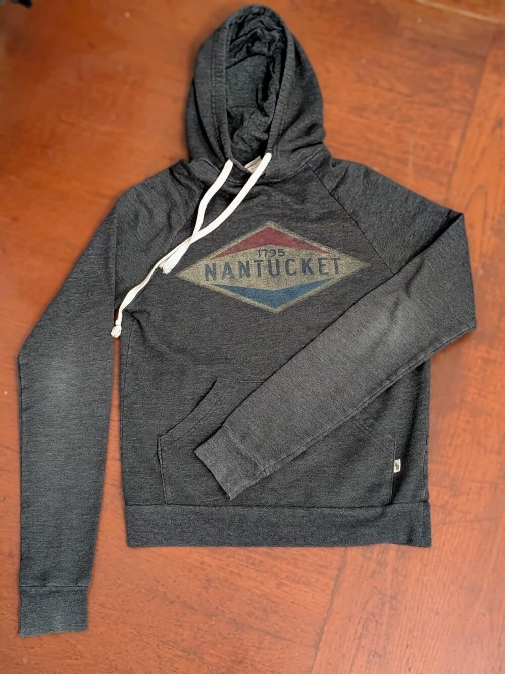 Vintage 1795 Nantucket Hoodie with Kangaroo Pocket, gray, S